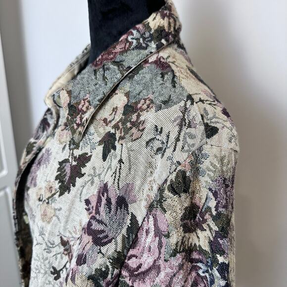 Lemon Grass Studio Floral Tapestry Jacket XL - Picture 6 of 8